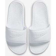 Nike Benassi Jdi Print Kadın Terlik 343881-115 Beyaz Suya Dayanıklı Konforlu Tasarım