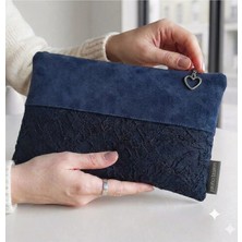 Ju Yaratıcı Tasarım  Kadın Portföy & Clutch Çanta Lacivert