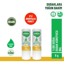 Siveno %100 Doğal Dudak Koruyucu Bal Bitkisel Lip Balm Dudak Kremi Nemlendirici Parlatıcı Onarıcı 6 gr X2 Adet