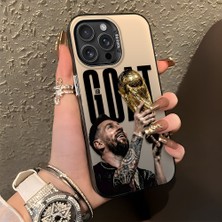 Ucuc iPhone 16 Pro Max Uyumlu Sert Akrilik Arka Silikon Kenar Lens Koruma Şık Baskı Kılıf