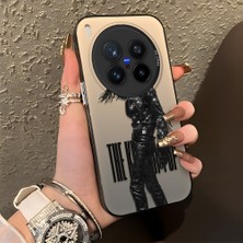 Ucuc Vivo X300 Pro Uyumlu Sert Akrilik Arka Silikon Kenar Lens Koruma Şık Baskı Kılıf