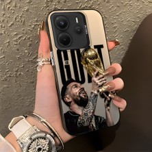Ucuc Xiaomi Redmi Note 14 4g Uyumlu Sert Akrilik Arka Silikon Kenar Lens Koruma Şık Baskı Kılıf