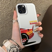Ucuc iPhone 14 Pro Uyumlu Sert Akrilik Arka Silikon Kenar Lens Koruma Şık Baskı Kılıf