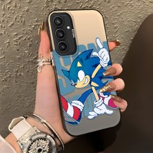 Ucuc Samsung Galaxy S23 Fe Uyumlu Sert Akrilik Arka Silikon Kenar Lens Koruma Şık Baskı Kılıf