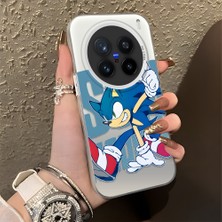 Ucuc Vivo X200 Pro Uyumlu Sert Akrilik Arka Silikon Kenar Lens Koruma Şık Baskı Kılıf