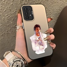 Ucuc Samsung Galaxy A04S Uyumlu Sert Akrilik Arka Silikon Kenar Lens Koruma Şık Baskı Kılıf