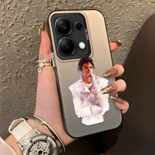 Ucuc Xiaomi Redmi Note 14S Uyumlu Sert Akrilik Arka Silikon Kenar Lens Koruma Şık Baskı Kılıf