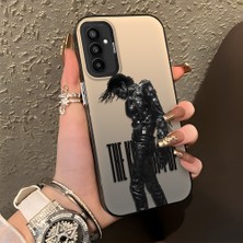 Ucuc Samsung Galaxy M23/M13 Uyumlu Sert Akrilik Arka Silikon Kenar Lens Koruma Şık Baskı Kılıf