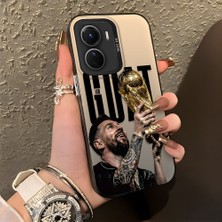 Ucuc Vivo Y02S Uyumlu Sert Akrilik Arka Silikon Kenar Lens Koruma Şık Baskı Kılıf