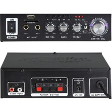 OEM Notel NOT-306 2X20W 4-8 Ohm Usb/sd Gi̇ri̇şli̇ Bluetooth'lu 2 Mi̇krofon Gi̇ri̇şli̇ Trafosuz Stereo Mi