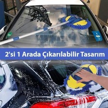 Profesyonel Ayarlanabilir Uzunluk Mikrofiber Araç Yıkama Fırçası Püsküllü Temizlik Fırçası
