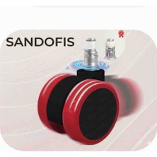 Sandofis Kırmızı-Siyah Ofis Koltuk Tekeri
