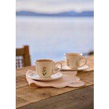 Bella Maison Daisy 2'li Çay Fincanı Seti Krem (200 Cc)