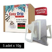 Vestron Kenya Pratik Filtre Kahve |10G 5'li Paket |hızlı ve Kolay Demleme