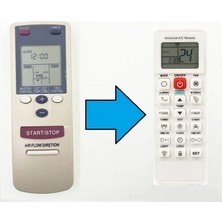 Herz General Fujitsu Ar-Ab8 AR-AB35 Ar-Bb9 ile Uyumlu Klima Kumandası