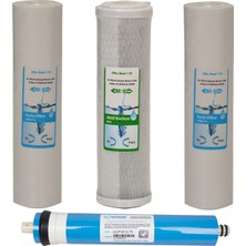WaterGold Su Arıtma 5 ve 1 Micron Tortu, Blok Aktif Karbon ve Membran Filtre