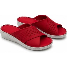 Patron Shoes Hakiki Deri Kadın Terlik Ortopedik Taban Günlük Rahat Şık Tasarım