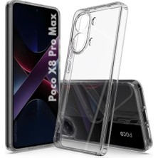 Prolysus Xiaomi Poco X8 Pro Max Kılıf Kamera Korumalı Şeffaf Yumuşak Silikon Kılıf