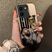 Ucuc Vivo Y27 5G/Y27S Uyumlu Sert Akrilik Arka Silikon Kenar Lens Koruma Şık Baskı Kılıf