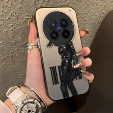 Ucuc Vivo X200 Pro Uyumlu Sert Akrilik Arka Silikon Kenar Lens Koruma Şık Baskı Kılıf