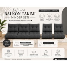 Sofmina Leke Tutmaz 3-1-1 Balkon Bahçe Minder Seti - Fermuarlı Yıkanabilir Içi Dolu
