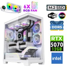 Xaser Jett X280 Intel I7 14700F 32GB Ddr5 Ram 1tb M.2 Nvme SSD 12GB RTX5070 Sıvı Soğutmalı Oyuncu Bilgisayarı