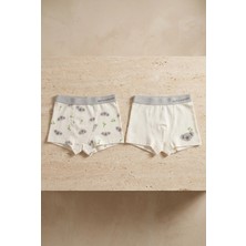 Katia & Bony Erkek Çocuk Koala Desenli 2'li Boxer Ekru