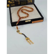 24K Altın Parçacıklı Kişiye Özel Isimli Tesbih (Alpaka Püsküllü )