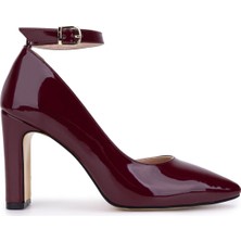 Tamer Tanca Kadın Suni Deri Bordo Rugan Topuklu & Stiletto Ayakkabı 828 319 Bn Ayk Y26 Bordo Rgn