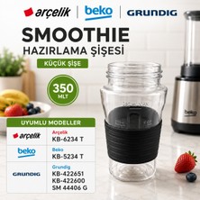 Öz Beyaz Eşya .GRUNDIG-KB-422651-KB-422600 -Sm 44406 G   Smoothie Blender Karıştırma ŞIŞESI(350 Ml) (Orjinal Yd Parça)