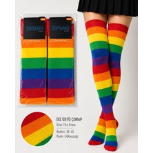 Elora Boutiqe Gökkuşağı Over The Knee Çorap