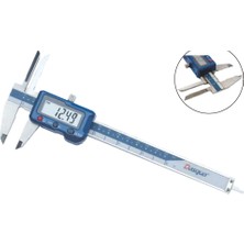 Dasqua 0-200MM Dijital Kumpas Uzun Üst Çeneli Üst Çene Boyu 44MM 2100-0620