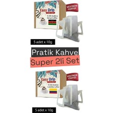 Vestron Pratik Filtre Kahve 2li Set |avantaj Paketi 10G 2x5'li Paket |kenya ve Kolombiya