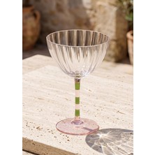 The Mia Ayaklı Cam Dondurma Kasesi Pembe Yeşil 280 ml