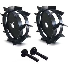 Asvera Çapa Makinesi Demir Teker ve 27 mm Aks Takımı - Full Set Patinaj Önleyici Demir Tekerlek