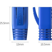Ugreen 50637 NW197 RJ45 Gerilim Giderici Koruyucu Kılıflar Dış Çap Mavi 6.5mm 50 Adet