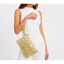Wikidays.s Moda Trendi Kadın Orta Boy Yıldız Desenli El Çantası - Parlak Dokulu Bilek Askılı Portföy Clutch