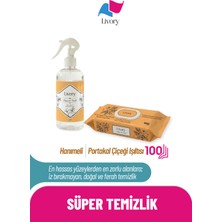 Livory Hanımeli Oda Kokusu 500 ml |clean & Cool Premium Islak Yüzey Temizlik Havlusu Portakal Çiçeği Kokulu 1x 100 ( 100 Yaprak)