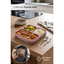 Orvila 3 Bölmeli Sızdırmaz Kilitli Kapaklı Yemek Kabı Hava Geçirmez Yemek Kutusu
