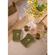 Bella Maison Daisy 8 Parça 2 Kişilik Seramik Tost Kahvaltı Takımı Çiçek Desenli Renkli