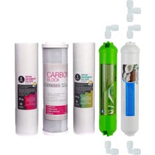 Su Arıtma Cihazı Filtresi 5'li Set Paket Aşama Membransız