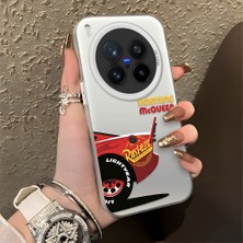 Ucuc Vivo X300 Pro Uyumlu Sert Akrilik Arka Silikon Kenar Lens Koruma Şık Baskı Kılıf