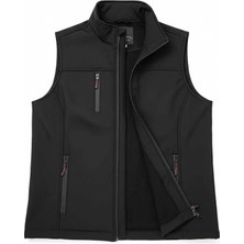 KD İş Giyim Kd Iş Giyim Siyah Softshell Yelek 3 Cepli Fermuarli Günlük & Spor