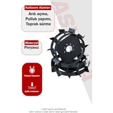 Asvera Çapa Makinesi Demir Teker Takımı 4.00-8 - 5-7.5 Hp Uyumlu Arazi Tipi Demir Tekerlek
