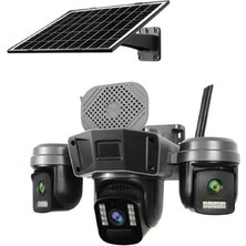 O-KAM-5210 Wi̇fi̇ Solar 3 Lens Si̇renli̇