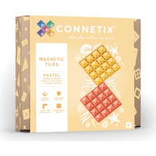 Connetıx   Connetix Pastel Lemon & Peach Base Plate Manyetik Bloklar - 2 Parça