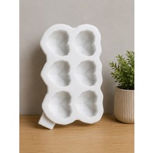 Helis Craft Geometrik Kristal Kalp Silikon Kalıbı (6lı)