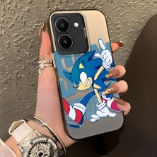 Ucuc Vivo Y27 5G/Y27S Uyumlu Sert Akrilik Arka Silikon Kenar Lens Koruma Şık Baskı Kılıf