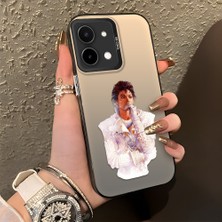 Ucuc Vivo Y28 4g Uyumlu Sert Akrilik Arka Silikon Kenar Lens Koruma Şık Baskı Kılıf