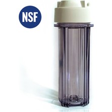 Watermanya 10'' Su Arıtma Cihazı Housing Filtre Kabı - Çift Conta (Açık Kasa Uyumludur) - Şeffaf